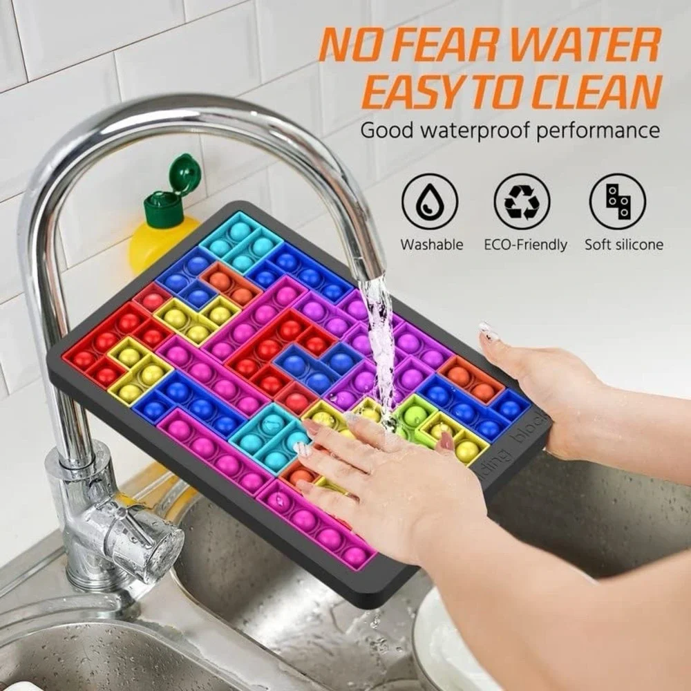 SATHIBI Fidget Toys Big Size Pop Push Bubble Sensory Toy Puzzle Games NEW IN BOX